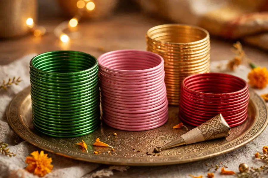 Multi-Colour Metal Bangles Set — gift delivery in Rabwah