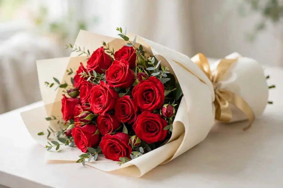 24 Red Roses Bouquet — gift delivery in Rabwah